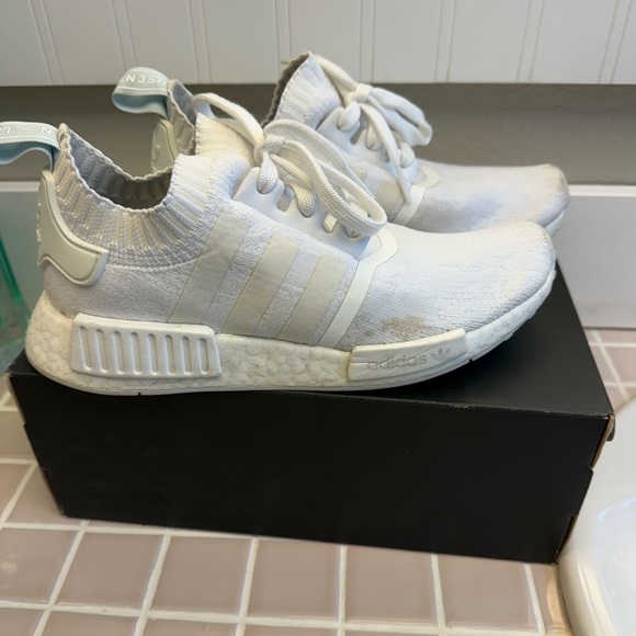 White Adidas NMD with Box - Picture 2 of 4